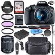 Canon EOS Rebel T7 DSLR Camera with Canon EF-S 18-55mm is II Lens + 32GB SanDisk Memory Card with Photo Camera Bag and Accessory Bundle