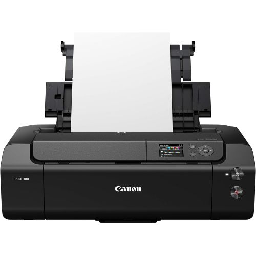 캐논 Canon imagePROGRAF PRO-300 Wireless Color Wide-Format Printer, Prints up to 13X 19, 3.0 LCD Screen with Profession Print & Layout Software and Mobile Device Printing, Black