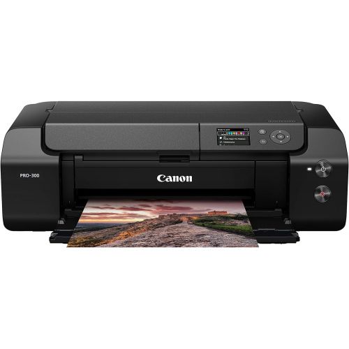 캐논 Canon imagePROGRAF PRO-300 Wireless Color Wide-Format Printer, Prints up to 13X 19, 3.0 LCD Screen with Profession Print & Layout Software and Mobile Device Printing, Black