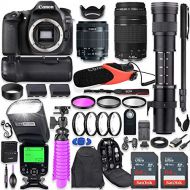 Canon EOS 80D DSLR Camera Kit with Canon 18-55mm & 75-300mm Lenses + 420-800mm Telephoto Zoom Lens + Battery Grip + TTL Flash (Upto 180 Ft) + Comica Microphone + 128GB Memory + Acc