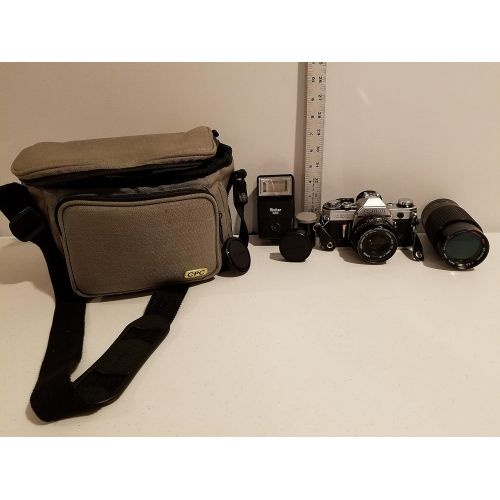 캐논 Canon AE-1 35mm FILM SLR Camera w/ Extra Lenses and Accessories