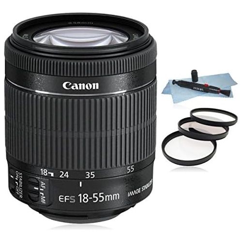 캐논 Canon EF-S 18-55mm f/3.5-5.6 IS STM Lens (White Box) for Canon EOS SLR Cameras 7D II, 7D, 70D, 60D, 50D,... T6i, T5i, T6, T5, 1200D, T3i, T4i, SL1, 700D, 760D 750D, 650D, 600D.....