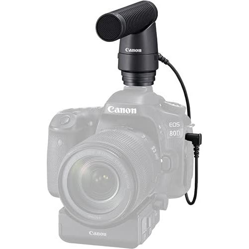 캐논 Canon DM-E1 Directional Microphone for EOS Digital Cameras Basic Bundle -Includes- (6) Velcro Wire Ties + Deluxe Cleaning Kit + Cleaning Cloth + More