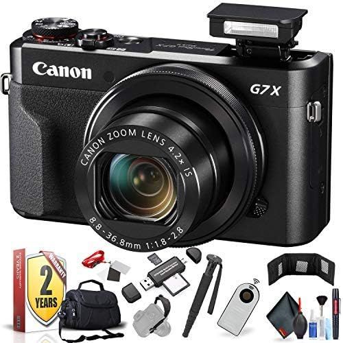 캐논 Canon PowerShot G7 X Mark II Digital Camera (International Model) with Extra Accessory Bundle