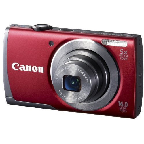 캐논 Canon PowerShot A3500 IS - Digital camera - compact - 16.0 Mpix - 5 x optical zoom - Wi-Fi - red