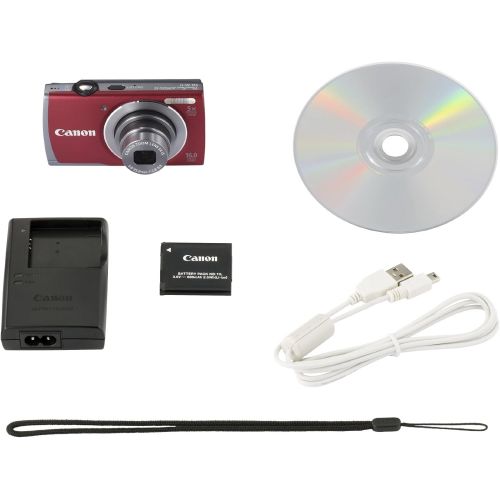 캐논 Canon PowerShot A3500 IS - Digital camera - compact - 16.0 Mpix - 5 x optical zoom - Wi-Fi - red