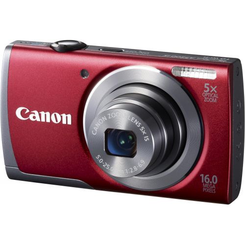 캐논 Canon PowerShot A3500 IS - Digital camera - compact - 16.0 Mpix - 5 x optical zoom - Wi-Fi - red
