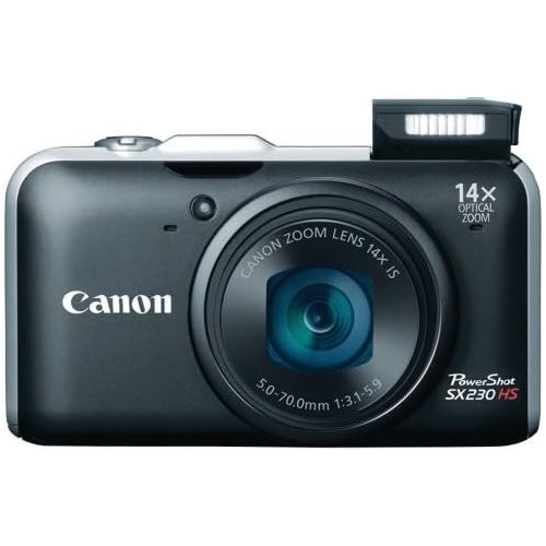 캐논 Canon PowerShot SX230 HS 12.1 MP CMOS Digital Camera with 14x Image Stabilized Zoom 28mm Wide-Angle Lens and 1080p Full-HD Video (Black) (OLD MODEL)