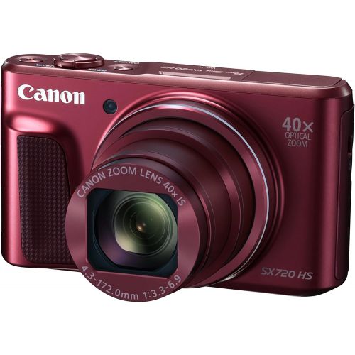 캐논 Canon PowerShot SX720 HS Digital Camera - Red (20.3 MP) (International Model) No Warranty