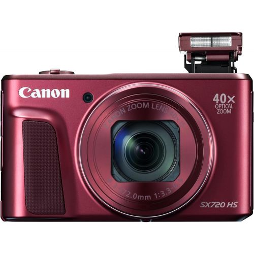 캐논 Canon PowerShot SX720 HS Digital Camera - Red (20.3 MP) (International Model) No Warranty