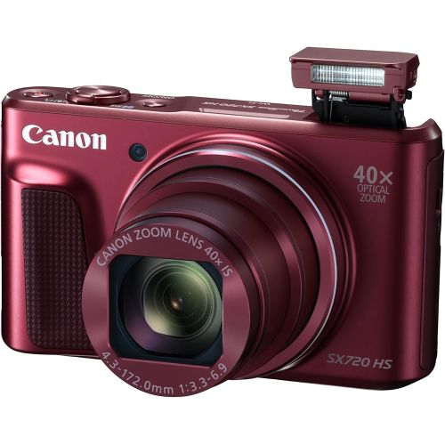 캐논 Canon PowerShot SX720 HS Digital Camera - Red (20.3 MP) (International Model) No Warranty