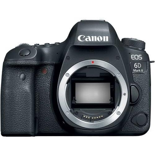 캐논 Canon EOS 6D Mark II Digital SLR Camera Bundle (Body Only) + Professional Accessory Bundle (14 Items)