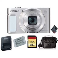 Canon PowerShot SX620 HS Digital Camera (Silver) Bundle with 2X 32GB Memory Cards + Carrying Case and More -International Version