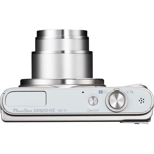 캐논 Canon PowerShot SX620 HS Digital Camera (Silver) Bundle with 2X 32GB Memory Cards + Carrying Case and More -International Version