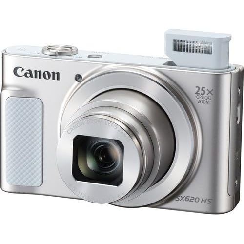 캐논 Canon PowerShot SX620 HS Digital Camera (Silver) Bundle with 2X 32GB Memory Cards + Carrying Case and More -International Version