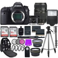 Canon EOS 6D 20.2 MP Full-Frame CMOS Digital SLR Camera with Canon EF 50mm f/1.8 STM Lens + Tamron 70-300mm f/4-5.6 AF Lens + Accessory Bundle