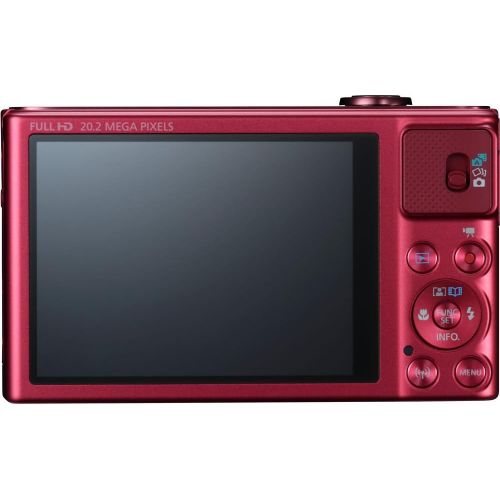 캐논 Canon Powershot SX620 Point & Shoot Digital Camera Bundle w/Tripod Hand Grip, 64GB SD Memory, Case and More (Red)