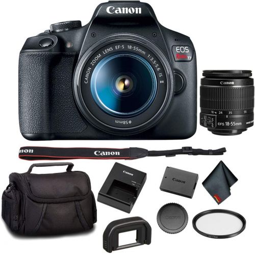 캐논 Canon EOS Rebel T7 DSLR Camera with 18-55mm Lens Bundle with UV Filter + Carrying Case and More