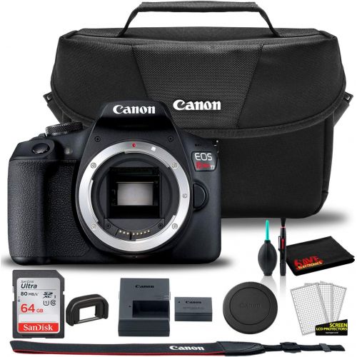 캐논 Canon EOS Rebel T7 DSLR Camera + Canon EOS Bag + Sandisk Ultra 64GB Card + Cleaning Set and More (Kit Box) No Lens