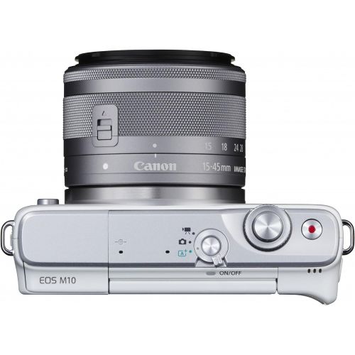 캐논 Canon EOS M10 Mirrorless Camera Kit with EF-M 15-45mm Image Stabilization STM Lens Kit (White)