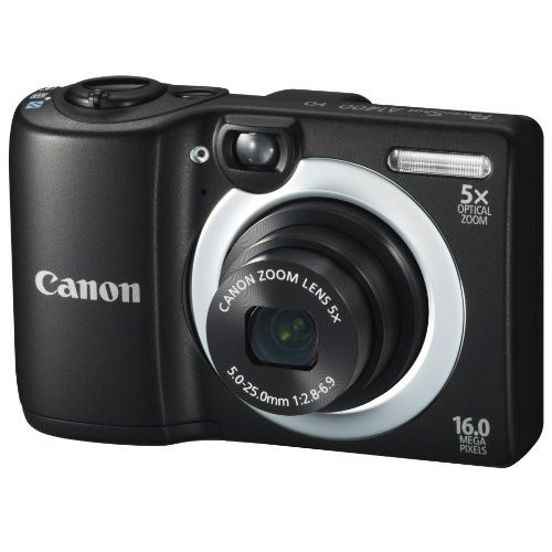 캐논 Canon PowerShot A1400 16.0 MP Digital Camera with 5x Digital Image Stabilized Zoom 28mm Wide-Angle Lens and 720p HD Video Recording (Black) (OLD MODEL)