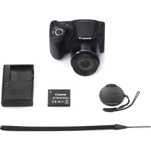 캐논 Canon PowerShot SX420 is Wi-Fi Digital Camera (Black) with 2X Sandisk 16 GB SD Memory Cards + Tripod + Case + Card Reader + Cleaning Kit