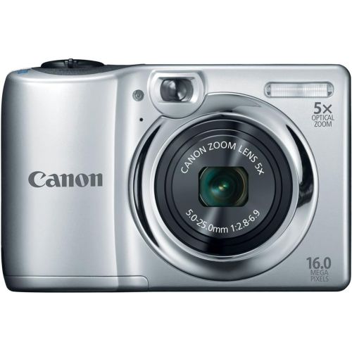 캐논 Canon PowerShot A1300 16.0 MP Digital Camera with 5x Digital Image Stabilized Zoom 28mm Wide-Angle Lens and 720p HD Video Recording (Silver) (OLD MODEL)