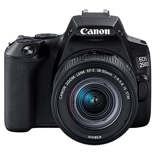 캐논 Canon EOS 250D (Rebel SL3) DSLR Camera w/ 18-55mm is STM Lens (International Model) (Black)