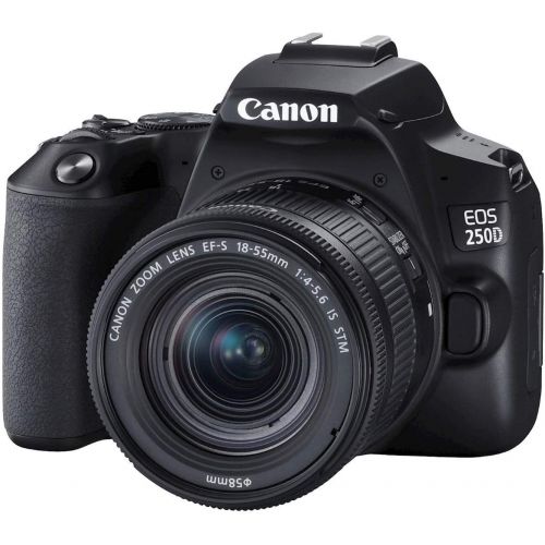 캐논 Canon EOS 250D (Rebel SL3) DSLR Camera w/ 18-55mm is STM Lens (International Model) (Black)