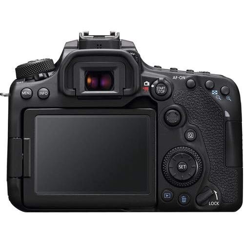 캐논 Canon EOS 90D DSLR Camera Kit with Canon 18-135mm & 75-300mm Lenses + 420-800mm Telephoto Zoom Lens + Battery Grip + TTL Flash (Upto 180 Ft) + Commander Microphone + 128GB Memory +