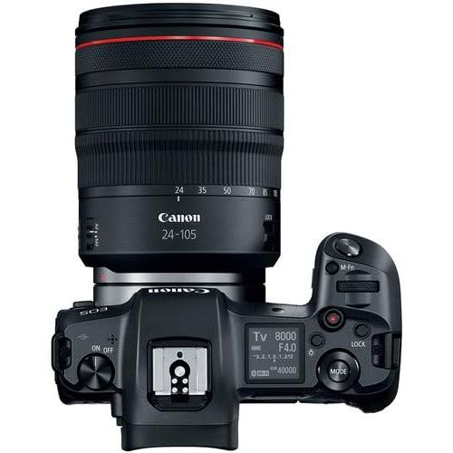 캐논 Canon EOS R Mirrorless Digital Camera with RF 24-105mm f/4L is USM Lens & Mount Adapter EF-EOS R Kit + TTL Speedlight Flash + Comica Microphone + 60 Inch Tripod + 128GB Memory with