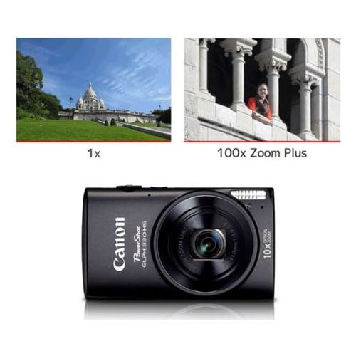 캐논 Canon PowerShot ELPH 330 12.1MP Digital Camera with 10x Optical Image Stabilized Zoom with 3-Inch LCD (Black)