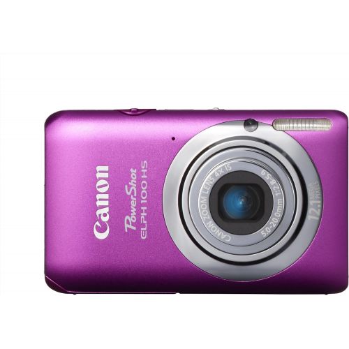 캐논 Canon PowerShot ELPH 100 HS 12.1 MP CMOS Digital Camera with 4X Optical Zoom (Pink)