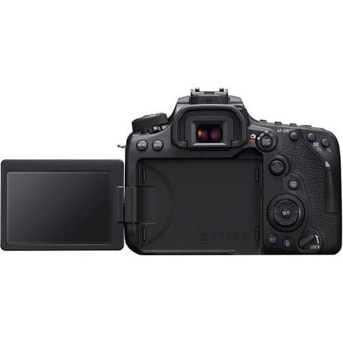 캐논 Canon EOS 90D Digital SLR Camera Bundle (Body Only) with Battery Grip & Professional Accessory Bundle (15 Items)