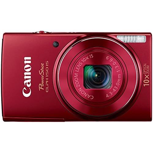 캐논 Canon PowerShot ELPH 150 IS Digital Camera (Red)