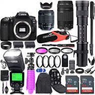Canon EOS 90D DSLR Camera Kit with Canon 18-55mm & 75-300mm Lenses + 420-800mm Telephoto Zoom Lens + TTL Flash (Upto 180 Ft) + Commander Microphone + 128GB Memory + Accessory Bundl