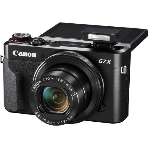 캐논 Canon PowerShot G7 X Mark II Digital Camera with 64 GB Card + LED Compact On-Camera Light + Premium Camera Case + 2 Batteries + Tripod