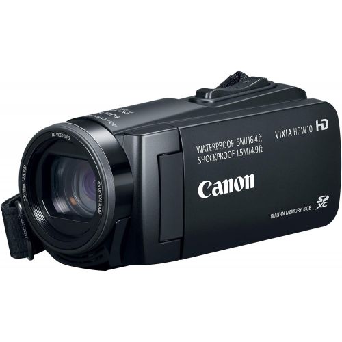 캐논 Canon VIXIA HF W10 Video camera Camcorder with Built-in Memory (8GB), Waterproof, Shockproof, 40X Optical and 60X Dynamic Zoom (3909C001)