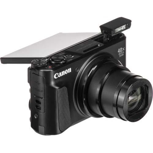 캐논 Canon PowerShot SX740 HS Digital Camera (Black) with 64 GB Card + LED Compact On-Camera Light + Premium Camera Case + 2 Batteries + Tripod