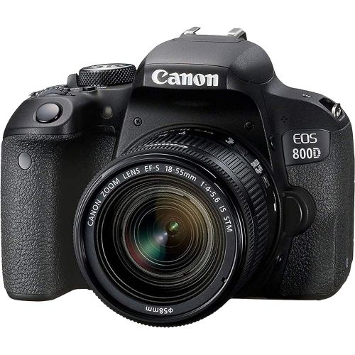 캐논 Canon EOS 800D / Rebel T7i w/Canon EF-S 18-55mm F/4-5.6 is STM Zoom Lens & Professional Accessory Bundle W/ 128GB Memory Card & Back-Pack Case & Spare Battery & More