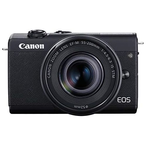 캐논 Canon EOS M200 Compact Mirrorless Digital Vlogging Camera with EF-M 15-45mm lens, Vertical 4K Video Support, 3.0-inch Touch Panel LCD, Built-in Wi-Fi, and Bluetooth Technology, Bla