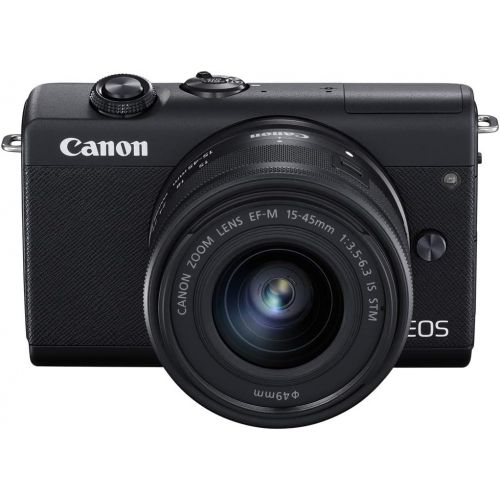 캐논 Canon EOS M200 Compact Mirrorless Digital Vlogging Camera with EF-M 15-45mm lens, Vertical 4K Video Support, 3.0-inch Touch Panel LCD, Built-in Wi-Fi, and Bluetooth Technology, Bla