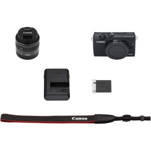 캐논 Canon EOS M200 Compact Mirrorless Digital Vlogging Camera with EF-M 15-45mm lens, Vertical 4K Video Support, 3.0-inch Touch Panel LCD, Built-in Wi-Fi, and Bluetooth Technology, Bla