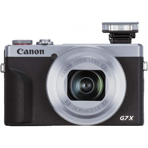 캐논 Canon PowerShot Vlogging Camera [G7X Mark III] 4K Video Streaming Camera, Vertical 4K Video Support with Wi-Fi, NFC and 3.0-inch Touch Tilt LCD, Silver