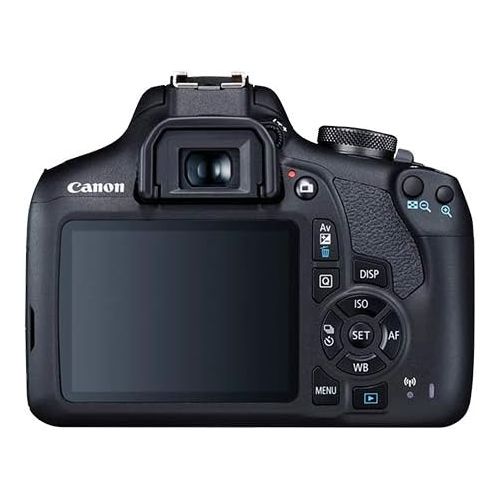 캐논 Canon EOS 2000D / Rebel T7 Digital SLR Camera Body w/Canon EF-S 18-55mm f/3.5-5.6 Lens 3 Lens DSLR Kit Bundled with Complete Accessory Bundle + 64GB + Flash + Case & More - Interna