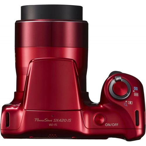 캐논 Canon PowerShot SX420 Digital Camera w/ 42x Optical Zoom - Wi-Fi & NFC Enabled (Red)