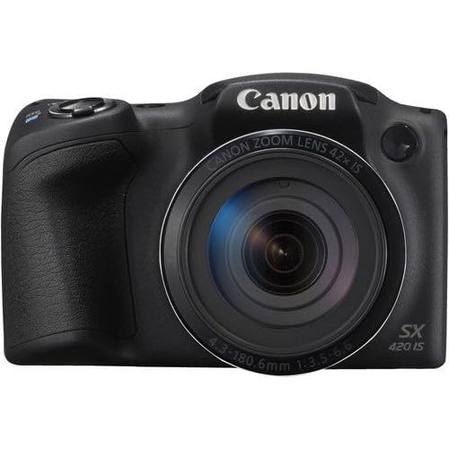 캐논 Canon PowerShot SX420 Digital Camera w/ 42x Optical Zoom - Wi-Fi & NFC Enabled (Black) - Deal-Expo Bundle