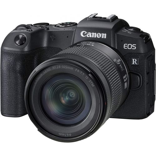 캐논 Canon EOS RP Full-frame Mirrorless Interchangeable Lens Camera + RF24-105mm Lens F4-7.1 IS STM Lens Kit-- Compact and Lightweight for Traveling and Vlogging, Black (3380C132)