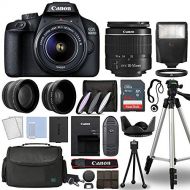 Canon EOS 4000D / Rebel T100 Digital SLR Camera Body w/Canon EF-S 18-55mm f/3.5-5.6 Lens 3 Lens DSLR Kit Bundled with Complete Accessory Bundle + 64GB + Flash + Case & More - Inter