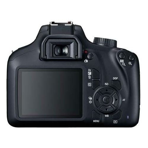 캐논 Canon EOS 4000D / Rebel T100 Digital SLR Camera Body w/Canon EF-S 18-55mm f/3.5-5.6 Lens 3 Lens DSLR Kit Bundled with Complete Accessory Bundle + 64GB + Flash + Case & More - Inter